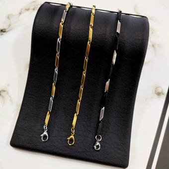 دستبند استیل تک مدل کبریتی