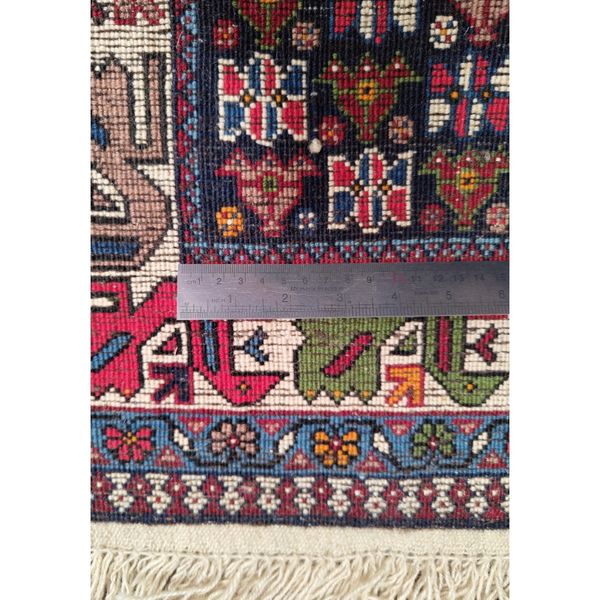 فرش دستباف کناره شش متری (تمام پشم یلمه طرح حوضی) کد 6082