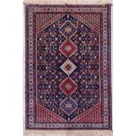 فرش دستباف سایز شش متری (تمام پشم یلمه طرح حوضی زمینه سرمهای) کد 6050