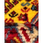 فرش دستباف سایز پادری یا پشتی زمینه زرد طلایی (تمام پشم یلمه طرح حوضی) کد 5934