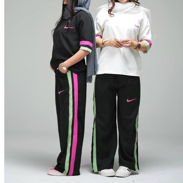 تیشرت و شلوار نایکی زنانه فری سایز بهاره و تابستانه کالکشن بهار 1404 آلیناشاپ