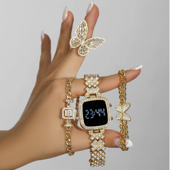 ساعت دیجیتال زنانه فول نگین