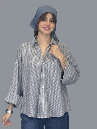 شومیز پشت بندی چهارخونه