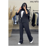 کت و شلوار کراپ دو دکمه