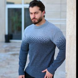 6232بافت مردانه Sepenta طوسی ذغالی  | فری‌سایز مناسب L تا xl