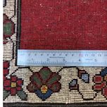 فرش دستباف سایز ذرع و نیم (تمام پشم یلمه طرح شیر و خورشید) کد 5971