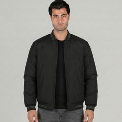 413کاپشن مردانه مموری یقه ایستاده | رنگ مشکی و سبز، سایز L و XL