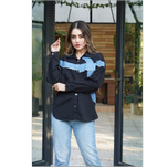 شومیز کتان مدل پروانه