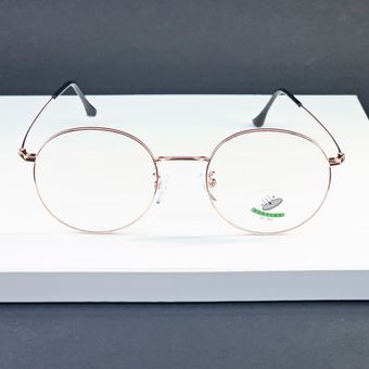 عینک طبی گرد پسرانه رنگ طلایی عدسی بلوکات مدل T2031