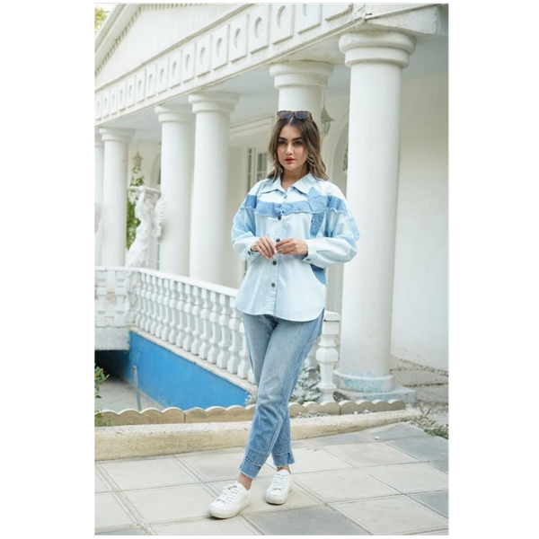 شومیز کتان مدل پروانه