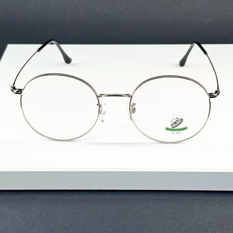 عینک طبی گرد دخترانه عدسی بلوکات رنگ نقره ای مدل T2029