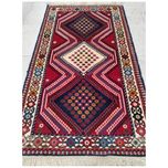 فرش دستباف سایز ذرع و چارک (تمام پشم یلمه طرح قابی) کد 1267