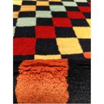 فرش دستباف سایز ذرع و چارک (تمام پشم یلمه‌باف طرح شطرنجی ) کد 5507