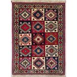 فرش دستباف سایز ذرع و نیم (تمام پشم یلمه طرح خشتی) کد 5978