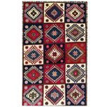 فرش دستباف سایز ذرع و نیم (تمام پشم یلمه طرح خشتی) کد 5978