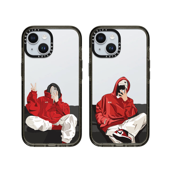 قاب موبایل شفاف | red couple