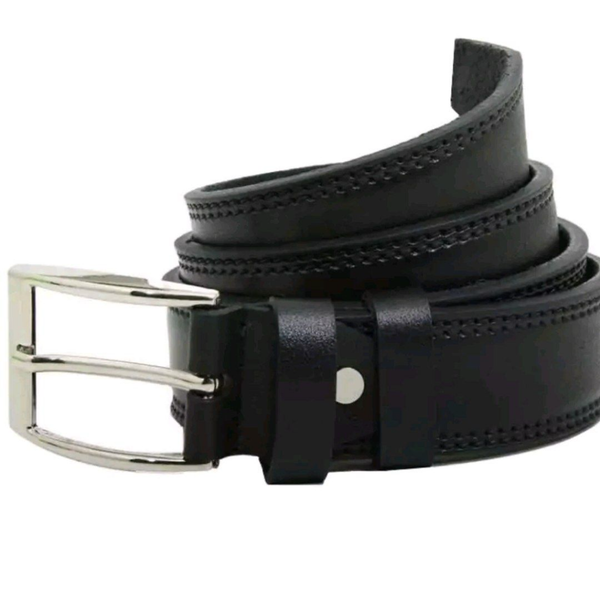 کمربند چرم صنعتی باکیفت پهنا 3ونیم دوردوخت نیک