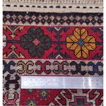 فرش دستباف سایز ذرع و نیم (تمام پشم یلمه طرح خشتی) کد 5977