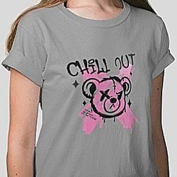 تیشرت زنانه طرح چیل اوت Chill out