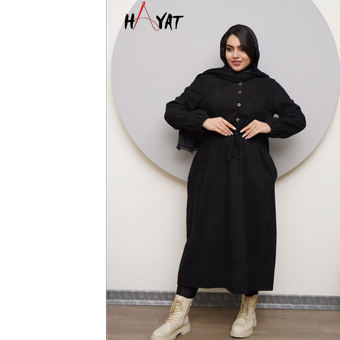 پیراهن بلند مخمل کبریتی