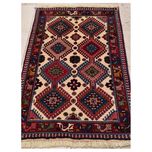 فرش دستباف سایز ذرع و چارک ( تمام پشم یلمه طرح قابی) کد 1717