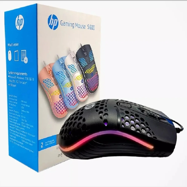 موس گیمینگ سیم دار مدل HP gaming mouse s600
