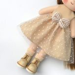 پیراهن کرم توردار