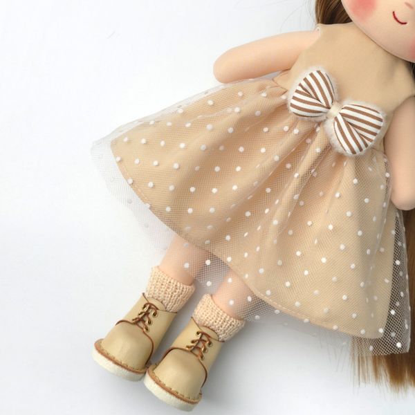 پیراهن کرم توردار