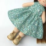 پیراهن آبی گلدار