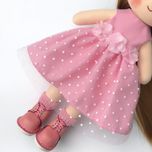 پیراهن صورتی توردار