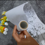 رنگ انگشتی 6 رنگ آریا مدل تیوپی با ابزار و رول نقاشی