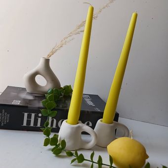 شمع قلمی جفت زرد