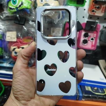 کاور قاب گوشی آینه ای قلبی برای گوشی شیائومی redmi note 14pro 4g