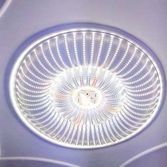 لامپ دستساز مدل خورشیدی 2لاین  گنبدی  گلدار 55سانت