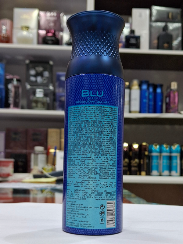 اسپری اجمل بلو دئودورانت بلو مردانه Ajmal Blu Perfume Deodorant 200ml for men