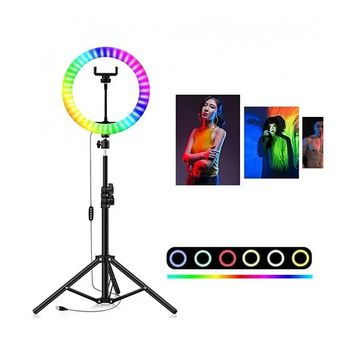 رینگ لایت 36 سانتی متری مدل MJ36 RGB Ring Light رنگی