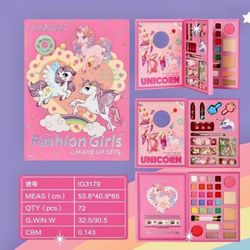 ست لوازم آرایشی بچگانه مدل یونیکورن کتابی