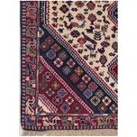 فرش دستباف سایز مربع یک و نیم در یک و نیم (تمام پشم یلمه طرح حوضی) کد 6018