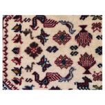 فرش دستباف سایز مربع یک و نیم در یک و نیم (تمام پشم یلمه طرح حوضی) کد 6018