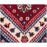 فرش دستباف سایز مربع یک و نیم در یک و نیم (تمام پشم یلمه طرح حوضی) کد 6018