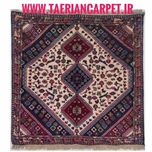 فرش دستباف سایز مربع یک و نیم در یک و نیم (تمام پشم یلمه طرح حوضی) کد 6018