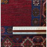 فرش دستباف سایز قالیچه (تمام پشم یلمه طرح دورخلوت لاکی زمینه خشتی) کد 6209