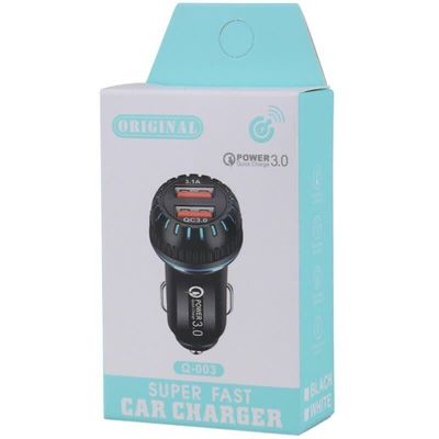 شارژر فندکی دو پورت Q-003 اورجینال