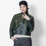 کت ترکیبی جیر و چرم زنانه مدل Willow