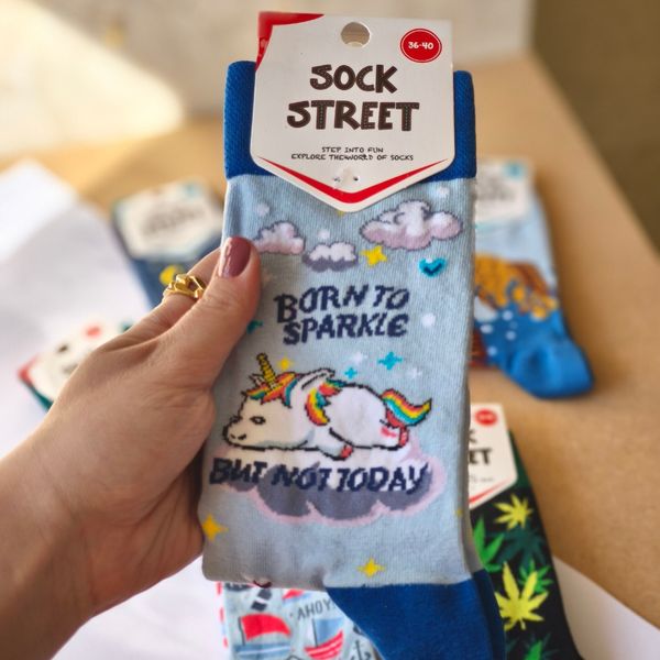جوراب ساقدار زنانه طرح یونیکورن برند ترک SOCK STREET