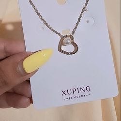 گردنبند ژوپینگ قلب و مروارید