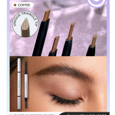 مداد ابرو دو طرفه Dual Ended Feathery Angled رنگ Coffee