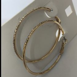 گوشواره زنانه حلقه ای نگینی