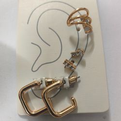 پک کامل گوشواره طلایی 3جفت