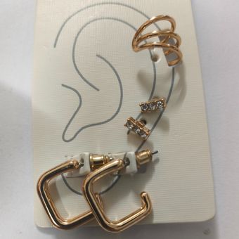 پک کامل گوشواره طلایی 3جفت